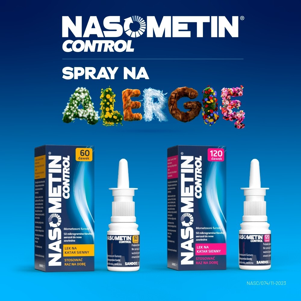 Nasometin Control 50 mikrogramów Aerozol do nosa zawiesina