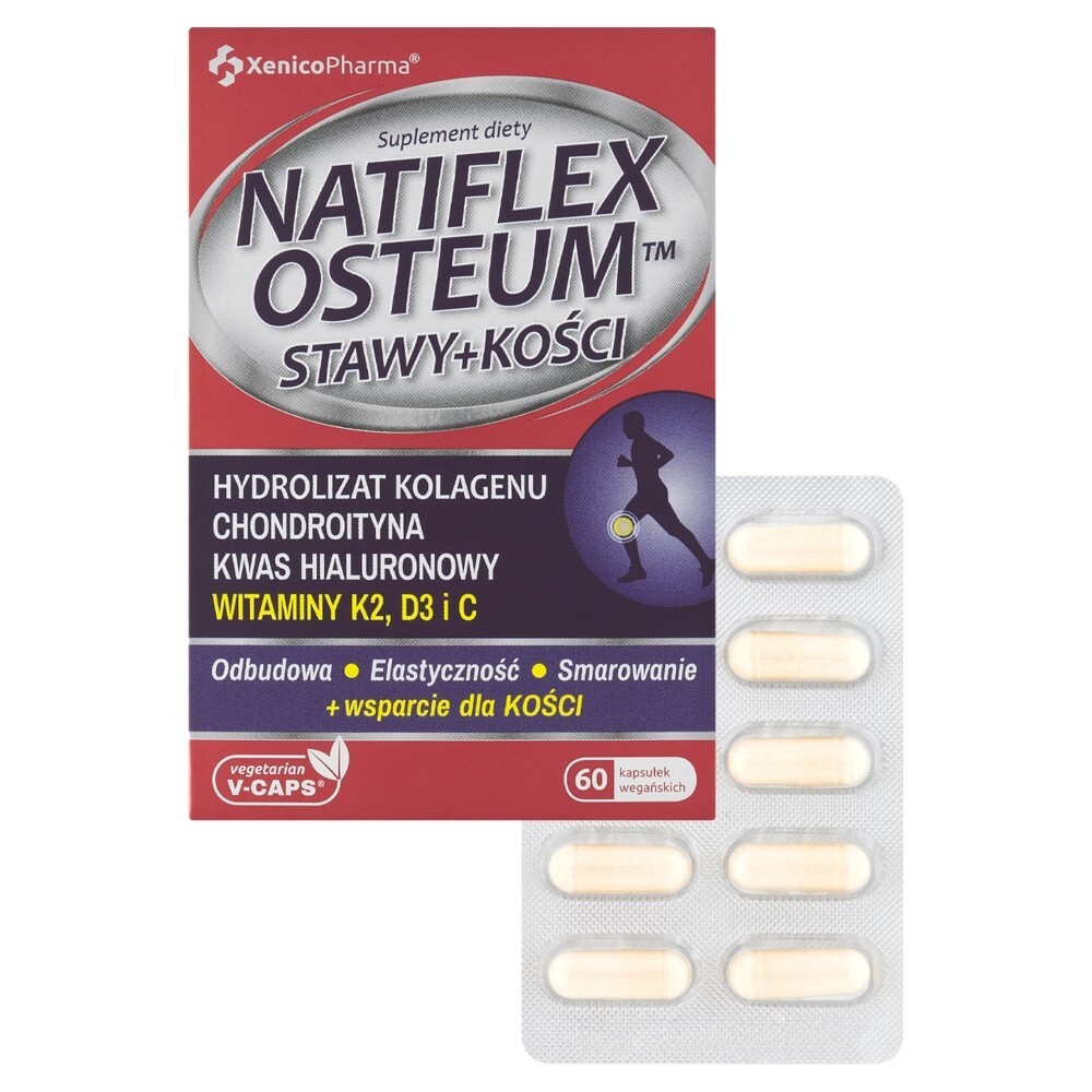 Natiflex Osteum stawy+kości Suplement diety 27,06 g (60 x 451 mg)