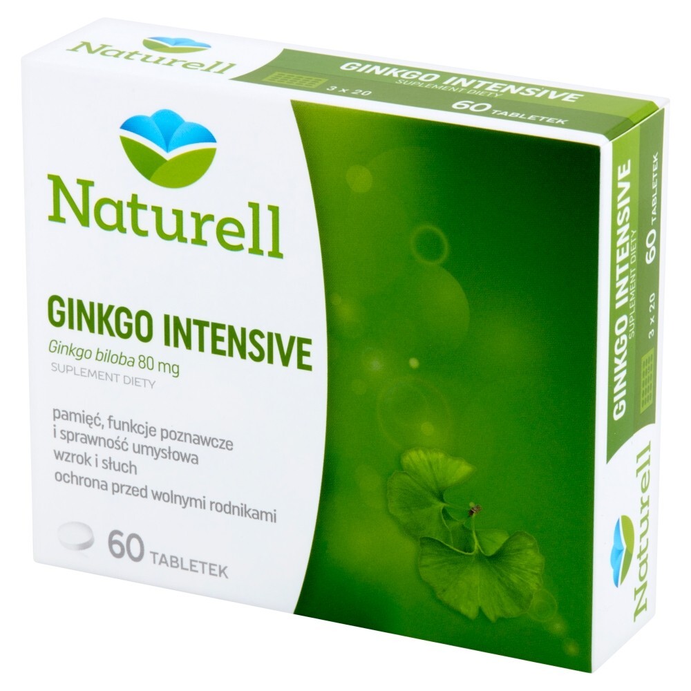 Naturell Gingko Intensive, tabletki, 60 tabletek