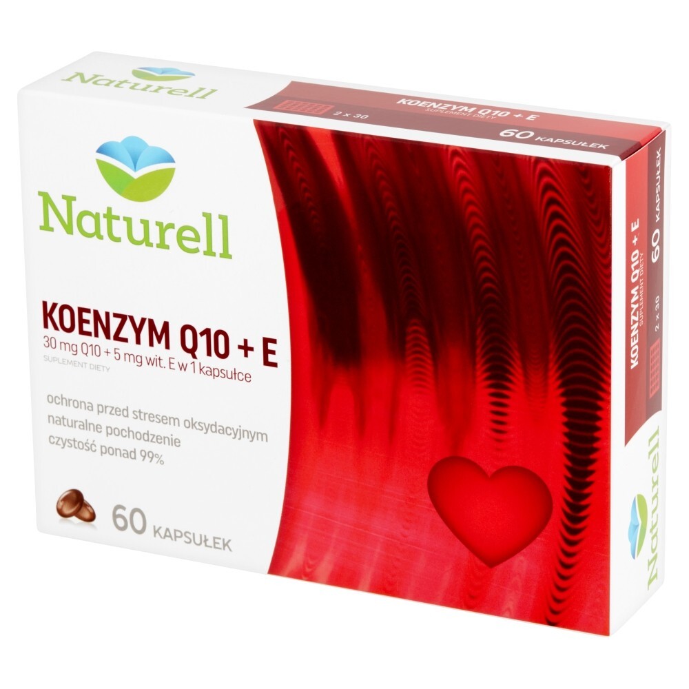 Naturell Koenzym Q10 + E, kapsułki, 60 kapsułek