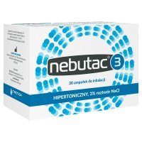 Nebutac 3, hipertoniczny roztwór do inhalacji 3 % NaCl, 4 ml x 30 ampułek