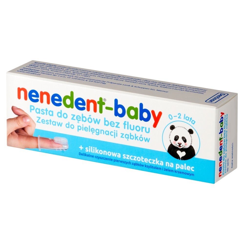 Nenedent Baby, pasta do zębów bez fluoru, 20 ml + szczoteczka