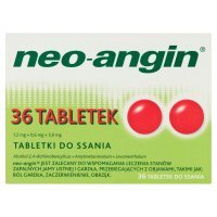 Neo-Angin, 1,2 mg+0,6 mg+5,9 mg, tabletki do ssania, 36 tabletki