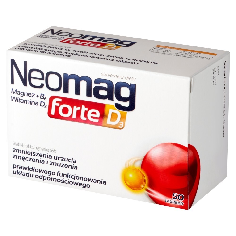 NeoMag Forte D3, 50 tabletek