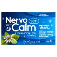 NervoCalm Sen z melatoniną i melisą, tabletki powlekane, 20 tabletek