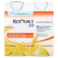Nestlé Resource 2.0 Preparat odżywczy w płynie smak waniliowy 800 ml (4 x 200 ml)