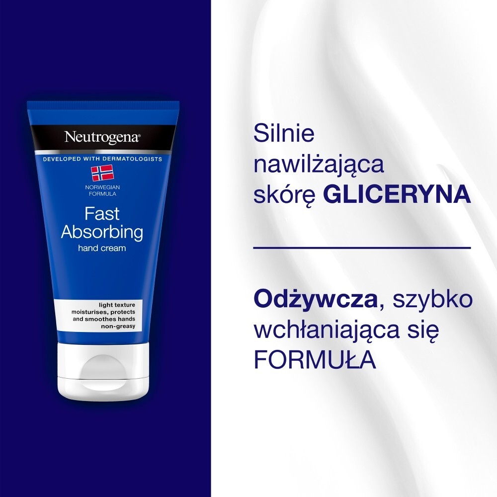Neutrogena Formuła Norweska, szybko wchłaniający się krem do rąk, 75 ml