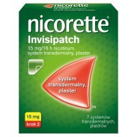Nicorett invisipatch, 15 mg, plastry transdermalne, 7 sztuk