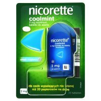 Nicorette Coolmint Tabletki do ssania 2 mg 20 sztuk