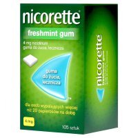 Nicorette Freshmint Gum, 4 mg, guma do żucia, 105 sztuk