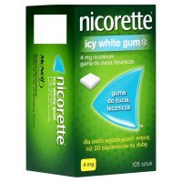 Nicorette Icy White Gum 4 mg Guma do żucia, lecznicza, 105 sztuk