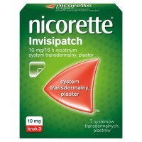 Nicorette invisipatch, 10 mg, plastry transdermalne, 7 sztuk