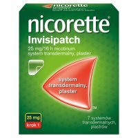 Nicorette Invisipatch, 25 mg/16 h, plastry transdermalne, 7 sztuk
