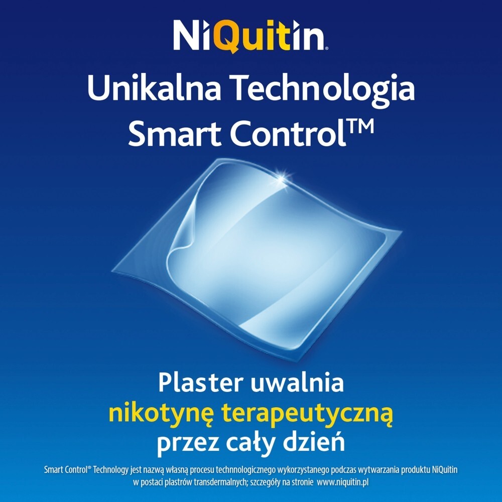 NiQuitin 7 mg/24 h Przezroczysty Preparat pomagający rzucić palenie stopień 3 7 plastrów