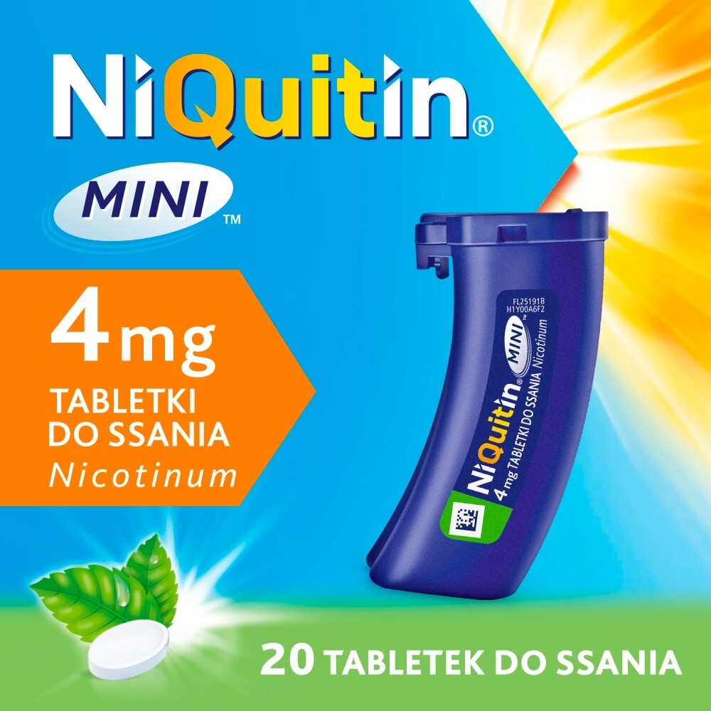 NiQuitin Mini Tabletki do ssania 4 mg 20 sztuk
