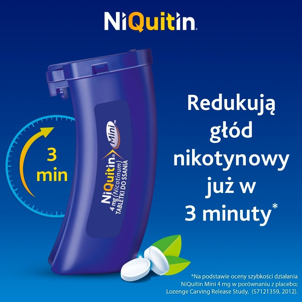 NiQuitin Mini Tabletki do ssania 4 mg 20 sztuk