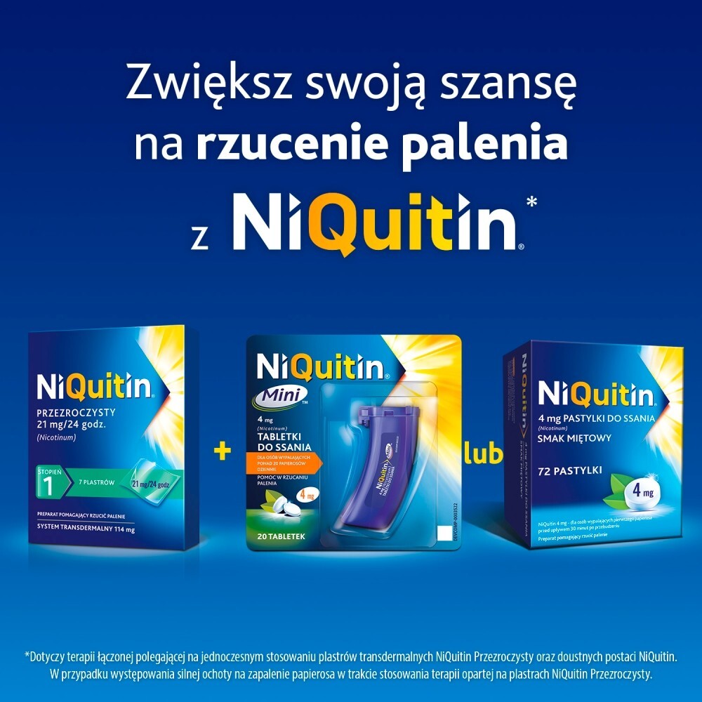 NiQuitin Mini Tabletki do ssania 4 mg 20 sztuk