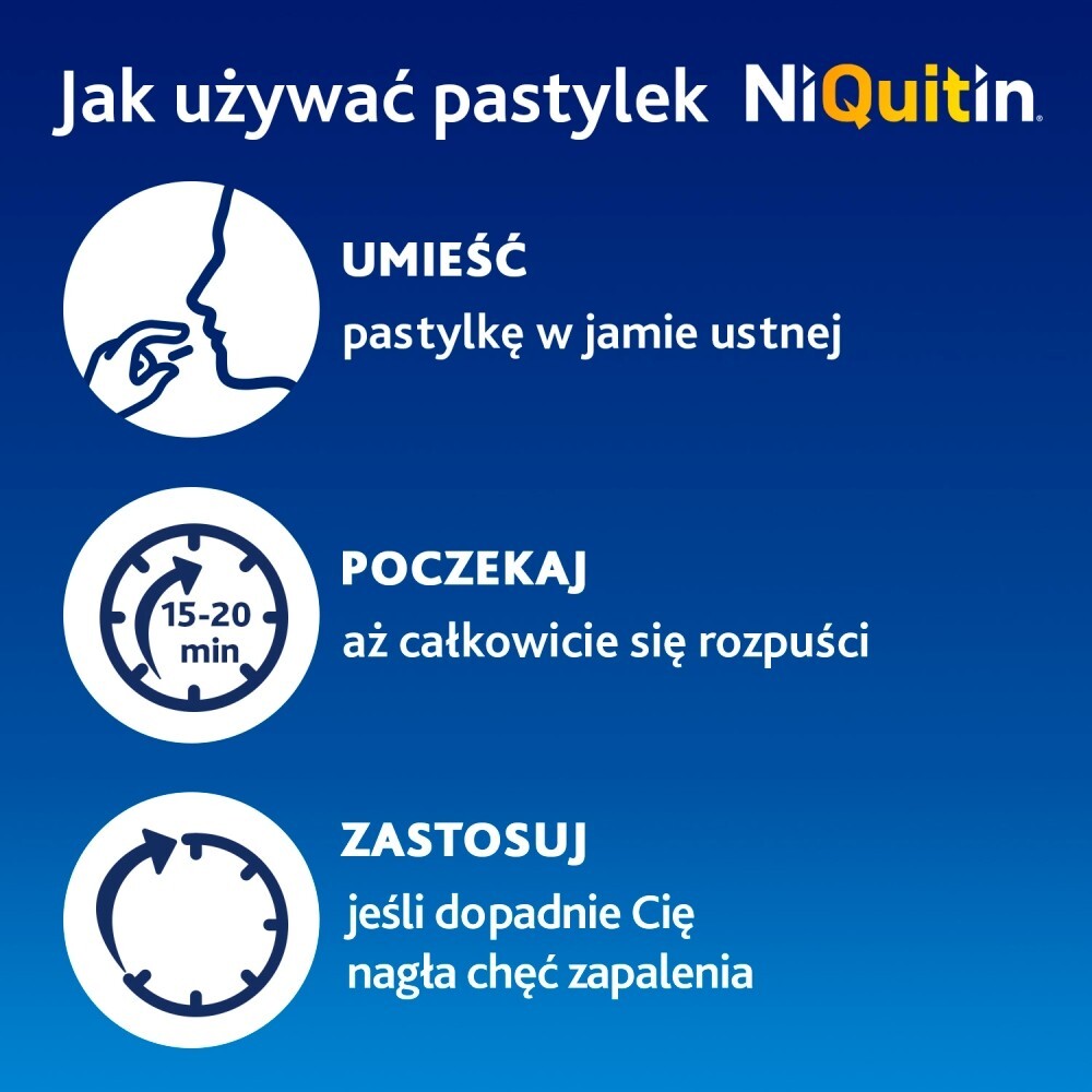 NiQuitin Pastylki do ssania 4 mg 72 sztuki