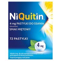 NiQuitin Pastylki do ssania 4 mg 72 sztuki