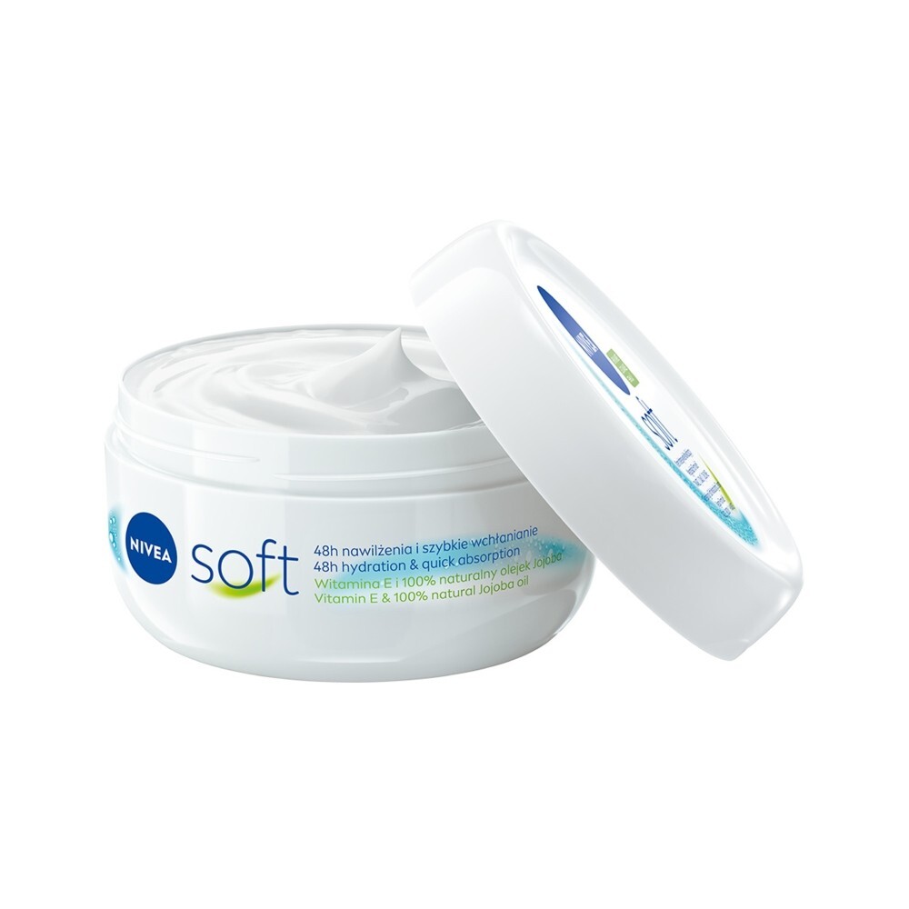 Nivea Soft, krem intensywnie nawilżający do cery wrażliwej, 200 ml
