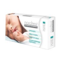 Nordtest, test ciążowy hCG płytkowy, super czuły 10 mlU/ ml, 1 sztuka