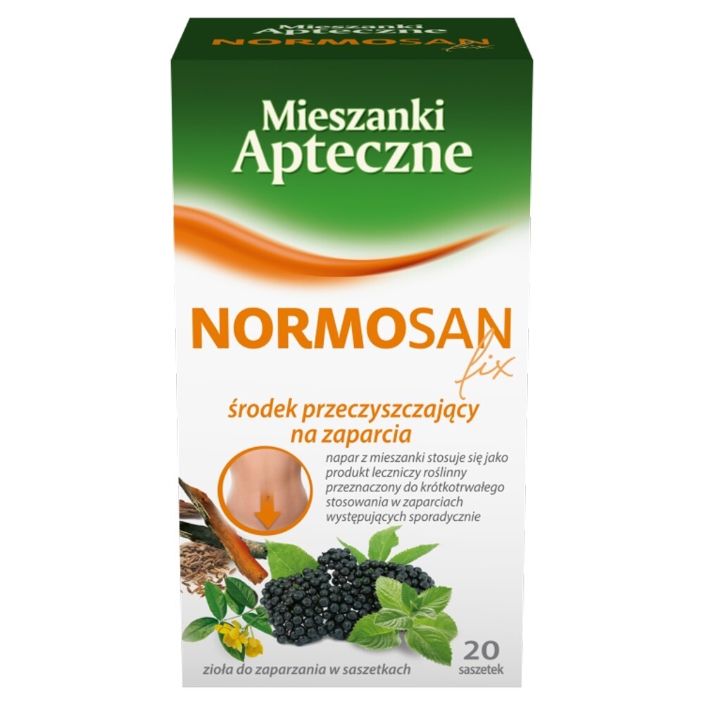 Normosan fix, zioła do zaparzania, 1,4 g, 20 sztuk