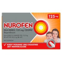 Nurofen dla dzieci, 125 mg, czopki, 10 sztuk