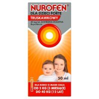 Nurofen dla dzieci Forte Zawiesina doustna o smaku truskawkowym 50 ml