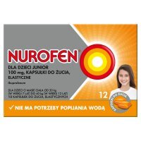 Nurofen dla dzieci Junior Kapsułki do żucia elastyczne 12 sztuk