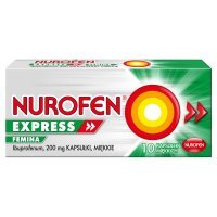 Nurofen Express Caps, 200 mg, kapsułki miękkie, 10 kapsułek