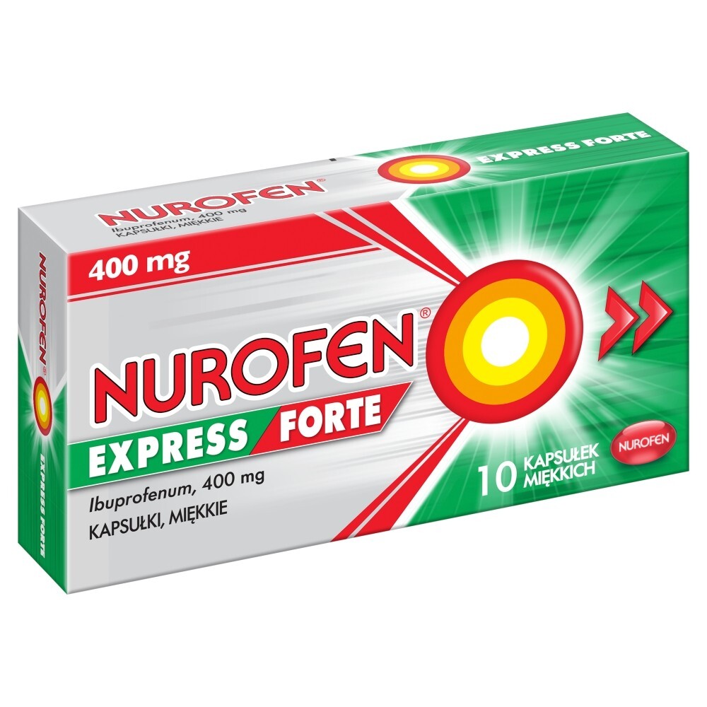 Nurofen Express Forte, 400 mg, kapsułki miękkie, 10 kapsułek