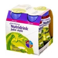 Nutridrink Juice Style, preparat odżywczy, smak jabłkowy, 4 x 200 ml