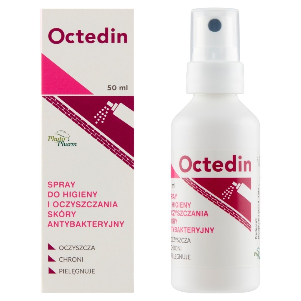Octedin, spray do pielęgnacji i ochrony skóry, antybakteryjny, 50 ml