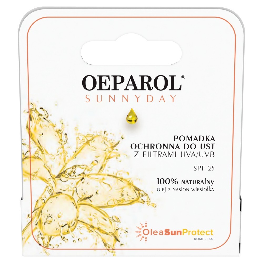 Oeparol Sunnyday, pomadka ochronna do ust, UVA/UVB, SPF 25, 4,8 g
