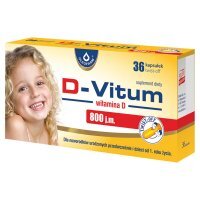 Oleofarm D-Vitum Suplement diety witamina D 800 j.m. 9 g (36 sztuk)