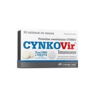 Olimp CynkoVir Immuno, cynk 15 mg, smak owocowo-miętowy, 30 tabletek do ssania