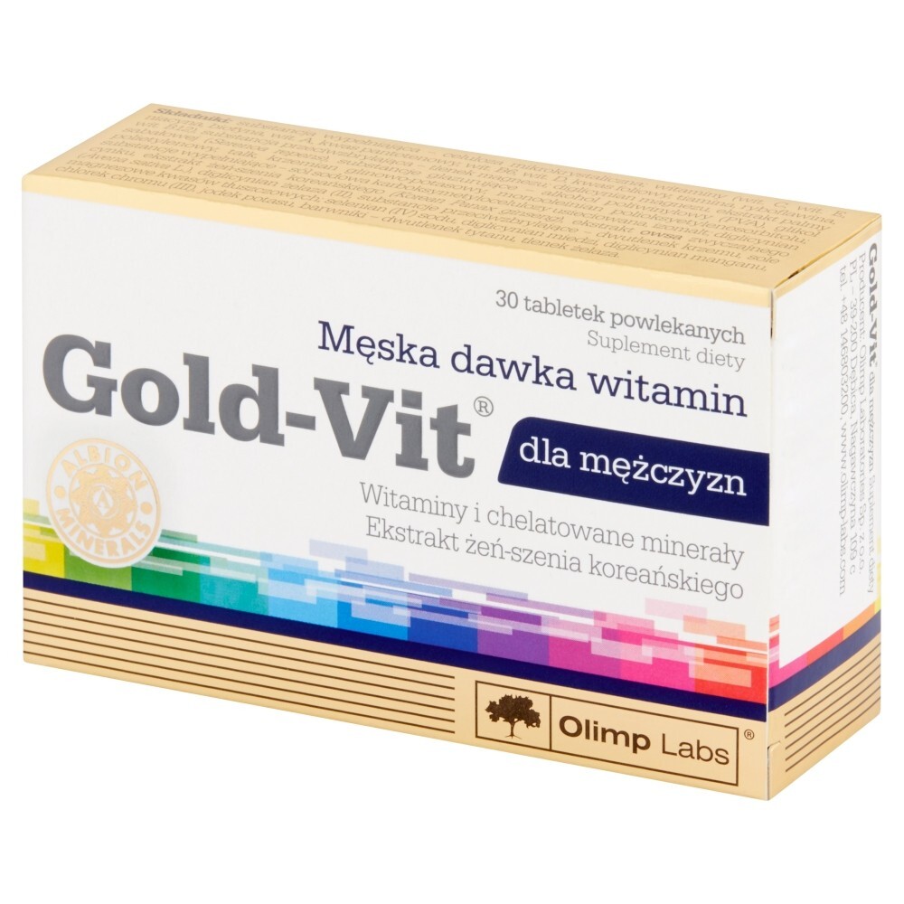 Olimp Gold-Vit dla mężczyzn, tabletki powlekane, 30 tabletek