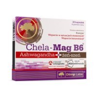 Olimp Labs Chela-Mag B6 Ashwagandha + żeń-szeń, kapsułki, 30 kapułek