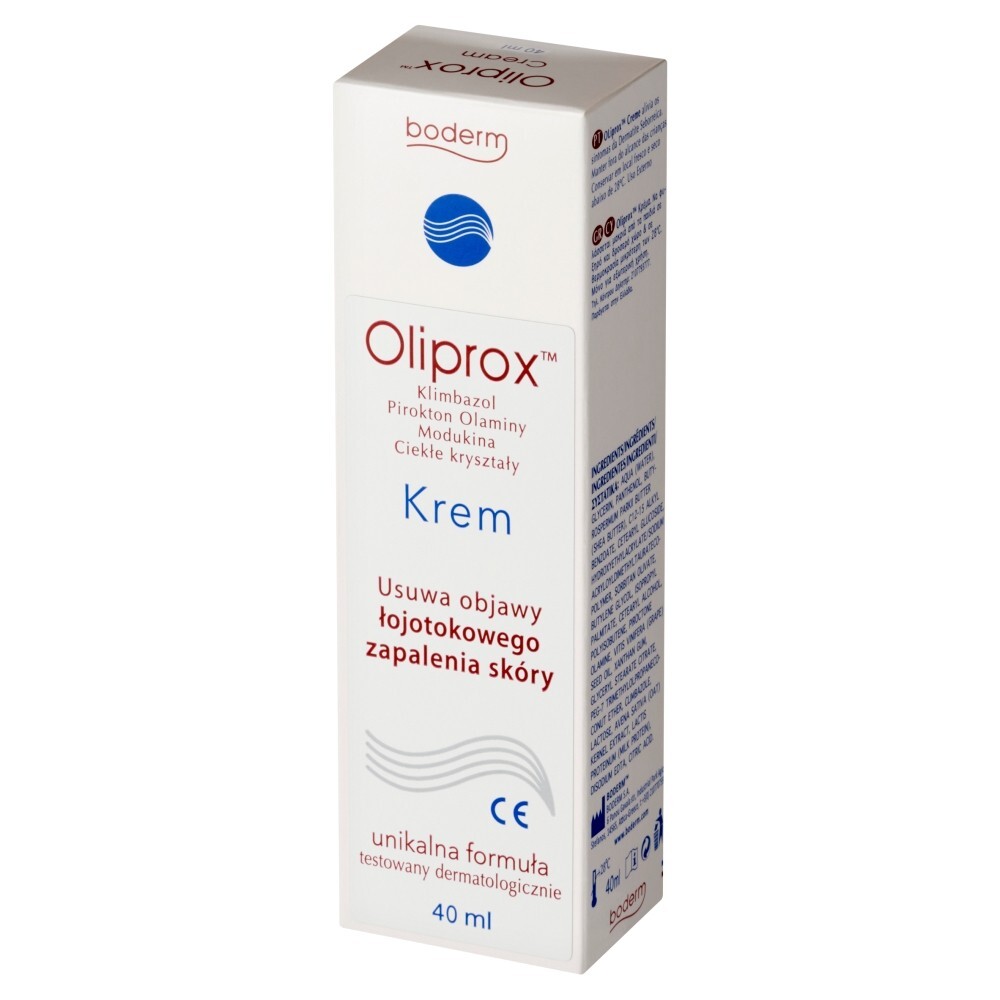 Oliprox, krem do stosowania w łojotokowym zapaleniu skóry głowy i ciała, 40 ml