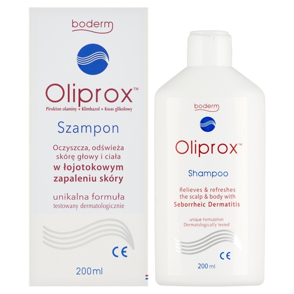 Oliprox, szampon do stosowania w łojotokowym zapaleniu skóry głowy i ciała, 200 ml