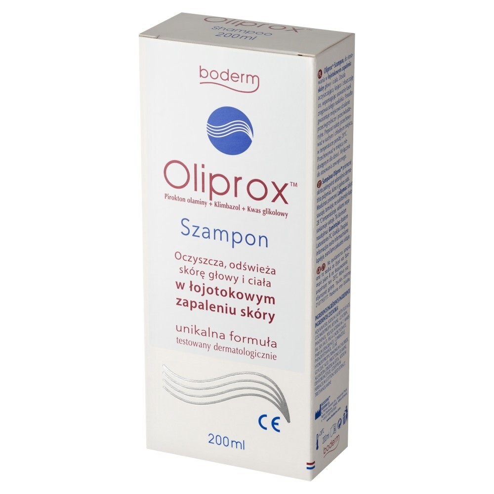 Oliprox, szampon do stosowania w łojotokowym zapaleniu skóry głowy i ciała, 200 ml