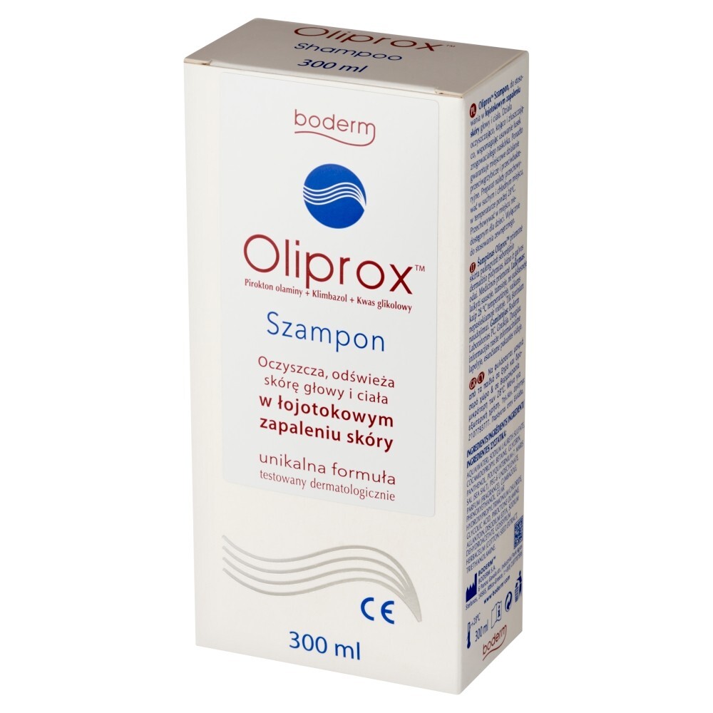 Oliprox, szampon do stosowania w łojotokowym zapaleniu skóry głowy i ciała, 300 ml