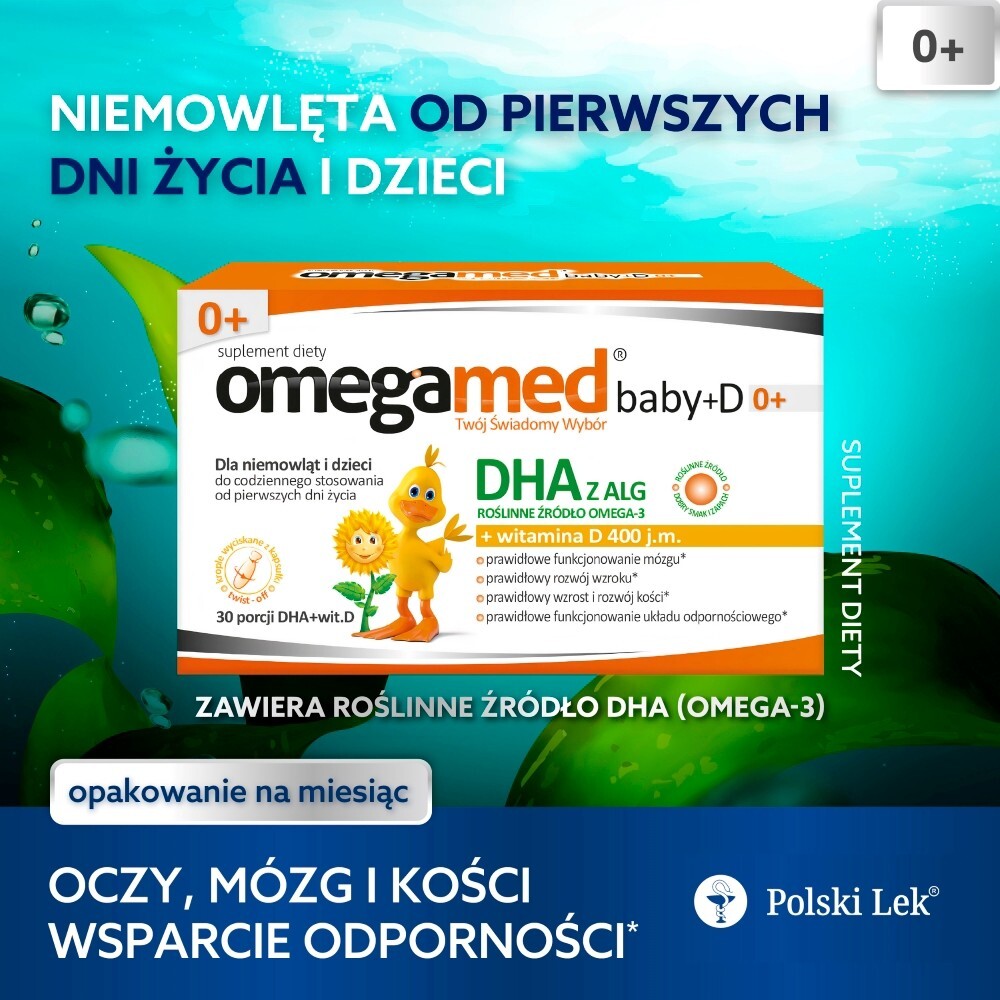 Omegamed Baby+D 0+, 30 kapsułek