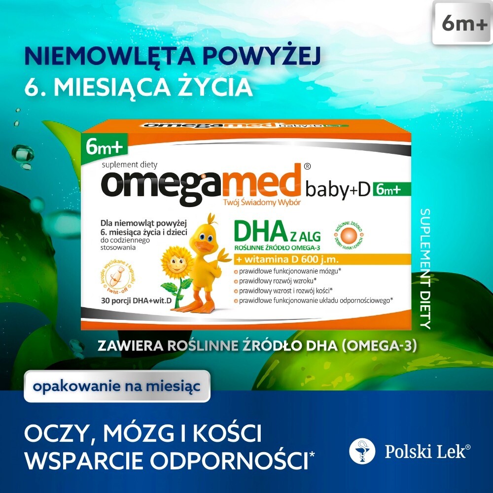 Omegamed Baby+D 6m+ Suplement diety 18,12 g (30 x 604 mg)