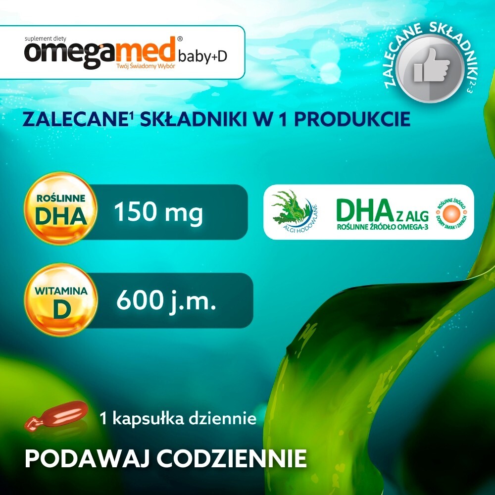 Omegamed Baby+D 6m+ Suplement diety 18,12 g (30 x 604 mg)