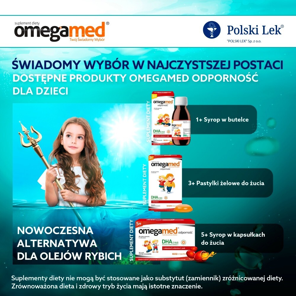 Omegamed Odporność 1+ Suplement diety syrop 140 ml