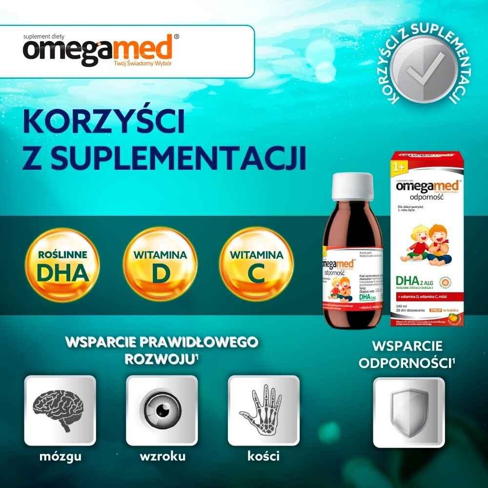 Omegamed Odporność 1+ Suplement diety syrop 140 ml