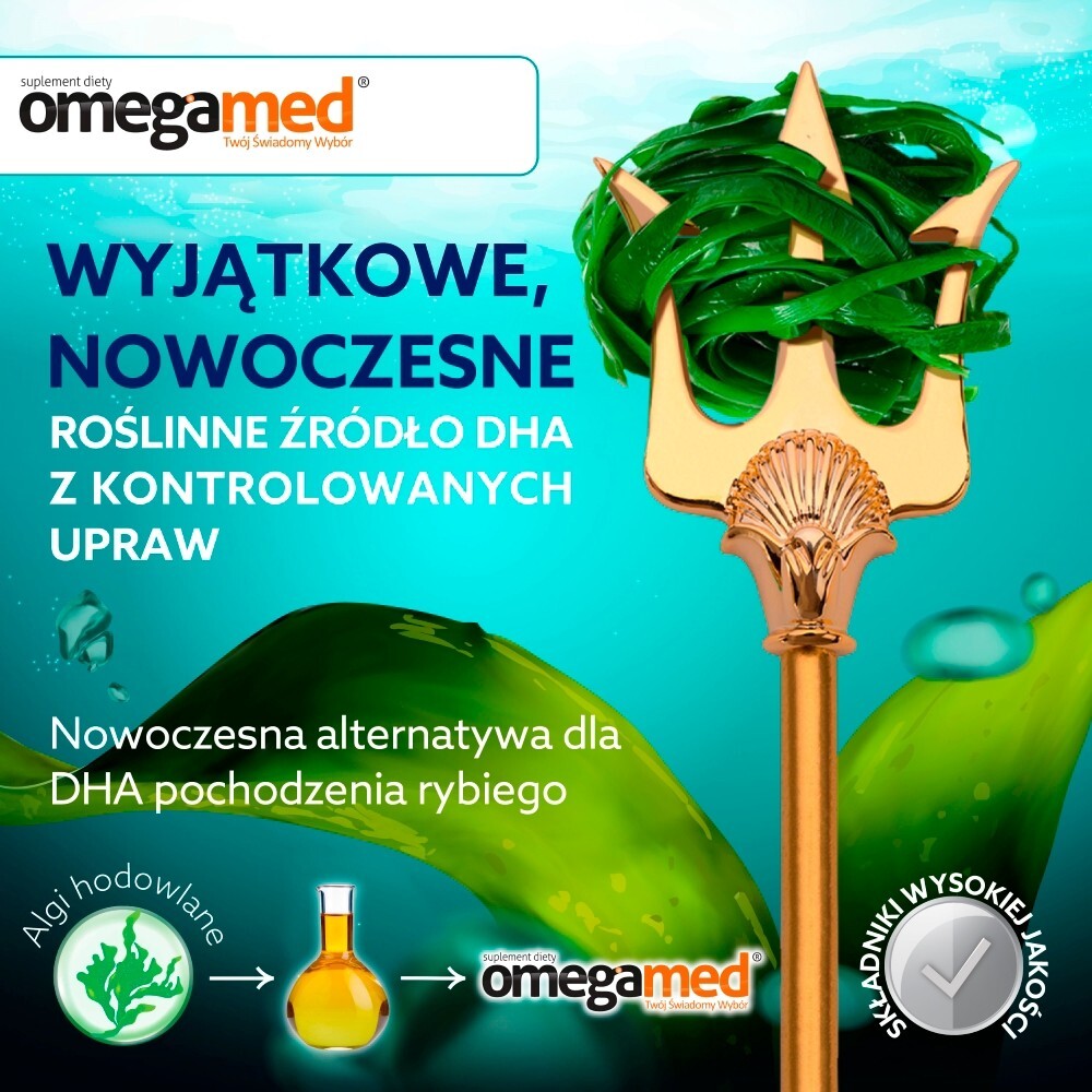 Omegamed Odporność 3+, DHA z alg, dla dzieci powyżej 3 lat, 30 pastylek żelowych