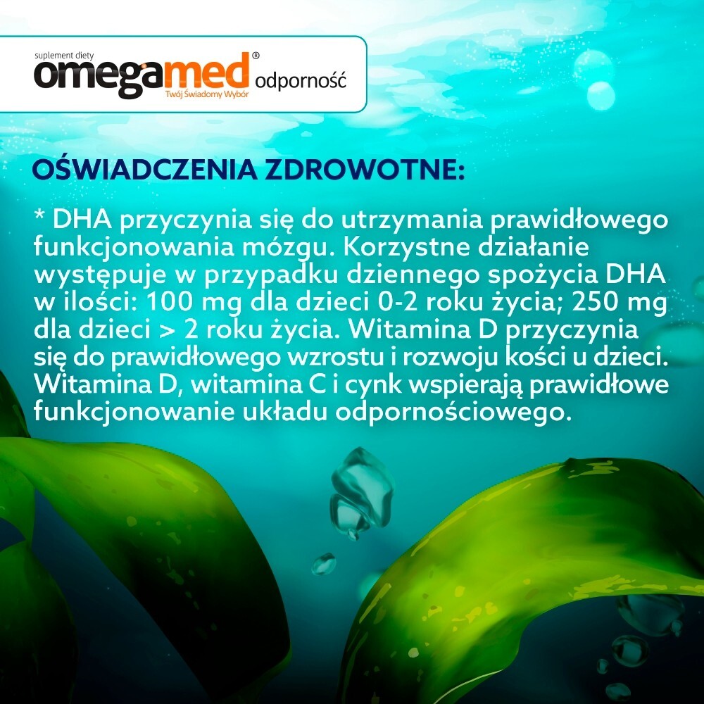 Omegamed Odporność 5+ Suplement diety syrop w kapsułkach do żucia 26,1 g (30 x 0,869 g)
