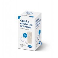 Opaska elastyczna uciskowa tkana z zapinką, 8 cm x 5 m, 1 sztuka